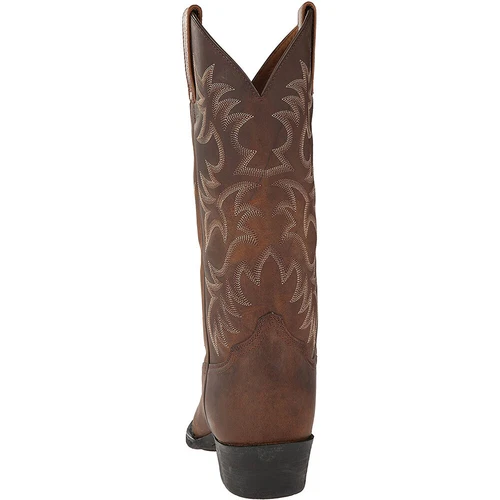 Herren klassische robuste runde Zehenpartie bestickt Western Cowboystiefel Schuhe - Bild 9 von 13