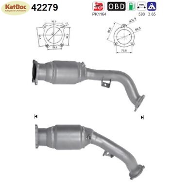   Katalysator für Audi A4/A5, 1.8/2.0 TFSI, Euro 6