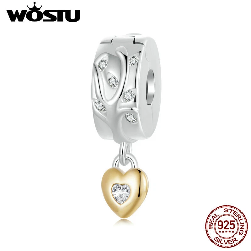 VALENTINO WOSTU Moda Donna S925 Argento Tappo Perline Festa della Mamma Ciondolo Adatta Bracciali