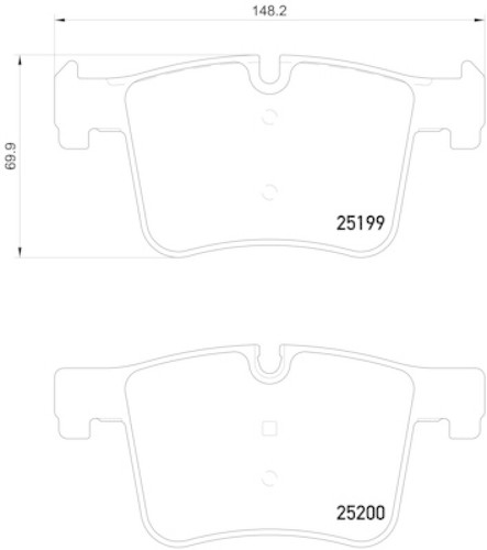 2x Brembo Bremsscheiben Ø328mm + Beläge + WK Vorne passend für BMW X3 X4 F25 F26 - Bild 4 von 5