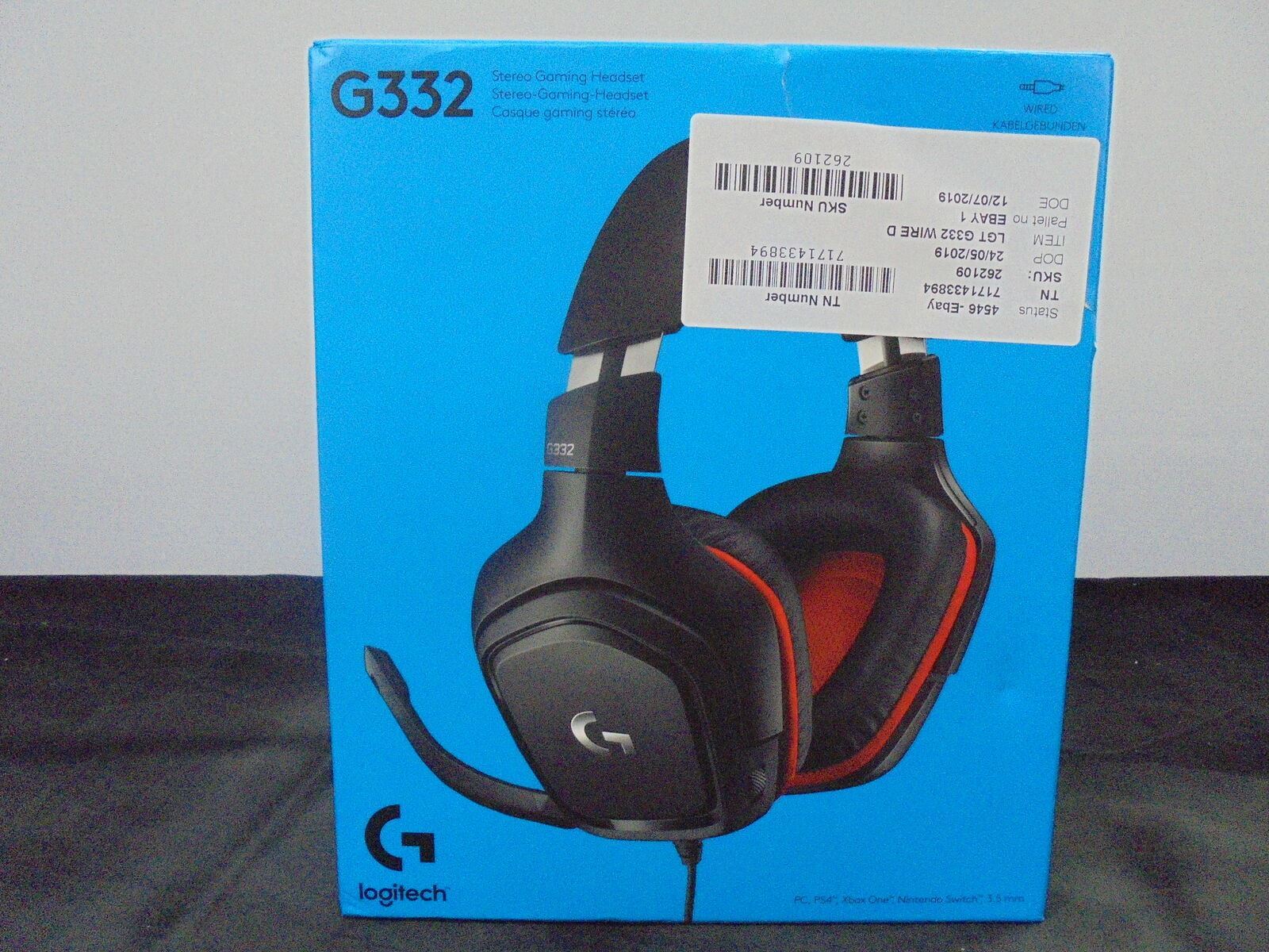 Logitech G332 Gaming Headset Black & Red Boxed for sale online eBay