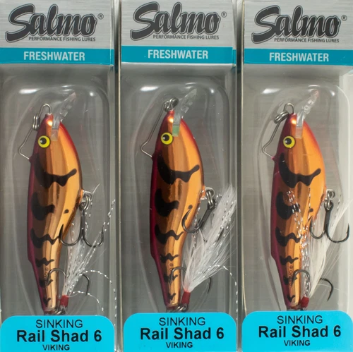 (LOT OF 3) SALMO RAIL SHAD 6 SINKING 1/2OZ QRB033 VIKING B7378