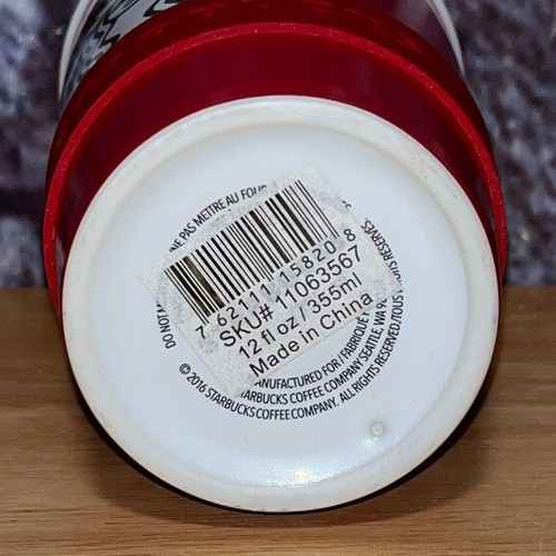 Starbucks Ceramic Red Writable Travel Mug Tumbler Coffee Cup With Lid 12oz NWT - Picture 11 of 11