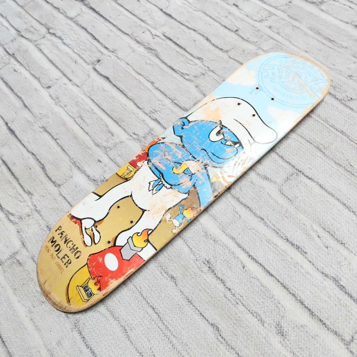スケートボード think skateboard 1990s Vintage Rare 90s Pancho Moler Think Skateboards Deck Mini
