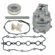 Timing Chain Kit + Camshaft Adjuster + Housing For Audi VW 2.0 TFSI FSI