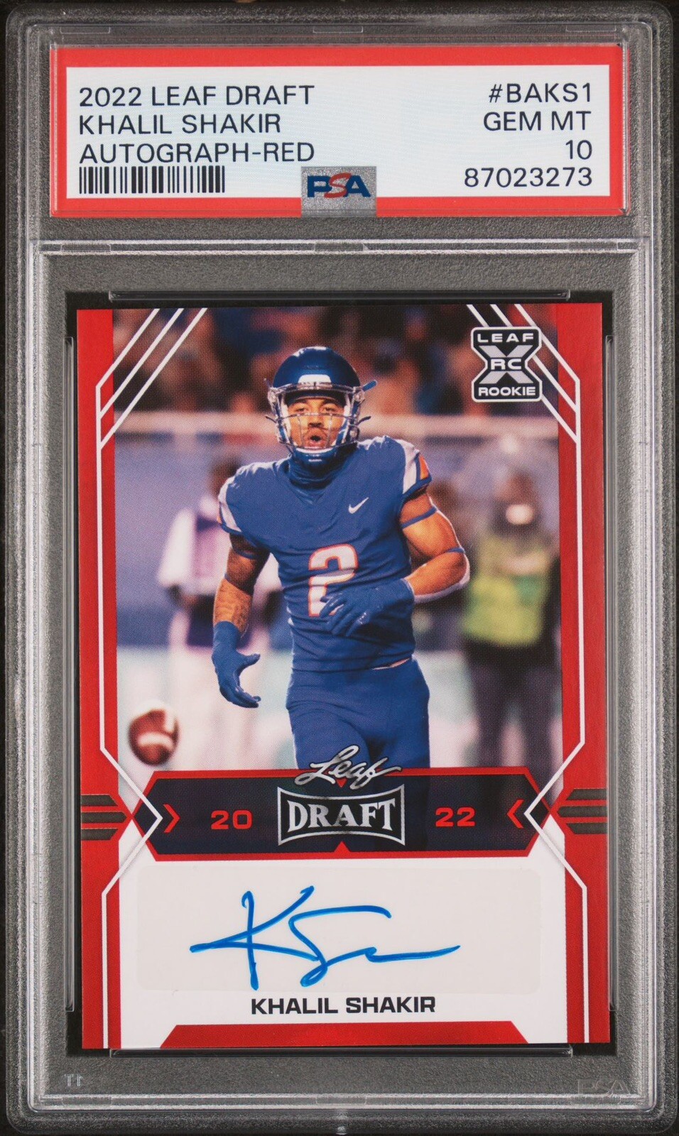 Khalil Shakir Leaf Draft Autographs #BAKS1 Red