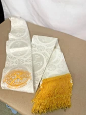 Clergy Pastor Minister Fringed Stole Embroidered Methodist Episcopal Church