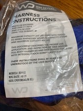 New Web Devices Fall Arrest Systems, Harness and Model H39112 Size M-XL