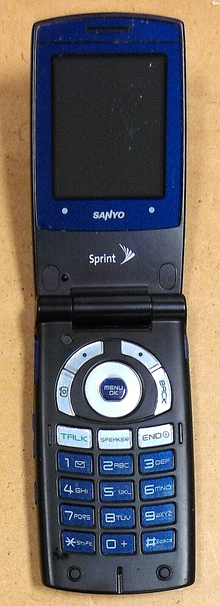 Sanyo Katana LX SCP-3800 - Blue & Silver ( Sprint ) Flip Phone