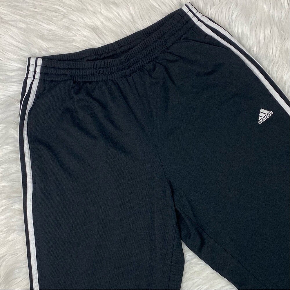 Adidas Men's Y2K Black and White Track Pants Medium Gem