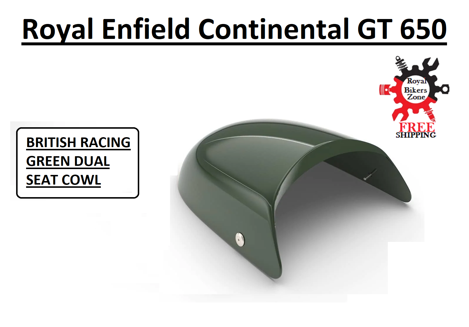 Royal Enfield "DUAL SEAT COWL, BRITISH RACING GREEN" For Continental GT 650 eBay