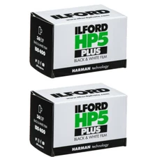 2 Rolls Ilford HP5 Plus 400 ISO 36 Exposure Black and White 35mm Film, FRESH