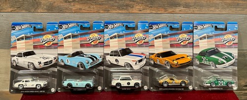 Hot Wheels 2024 Vintage Racing Club Set of 5 Lambo Corvette BMW Porsche 911