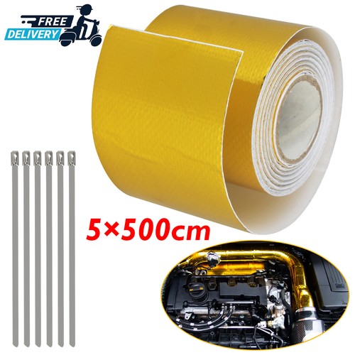 16ft Aluminum Foil Wrap Barrier Tape Heat Shield Roll Exhaust Car