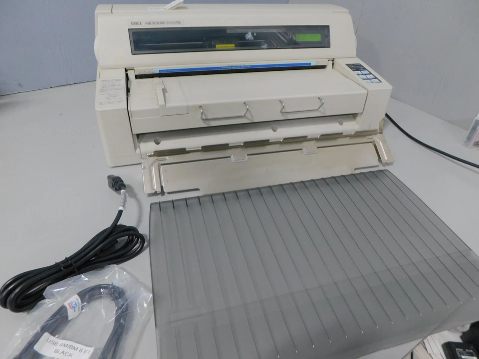 OKI Data Microline ML8480FB 24-Pin Dot Matrix Printer (Read) - Image 2 of 4
