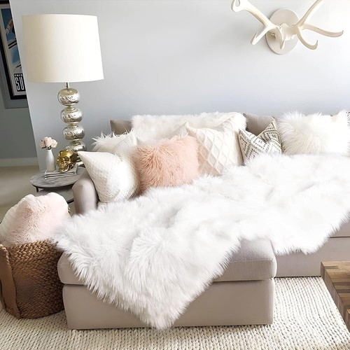 Soft and Elegant 2x6 Faux Fur Rug - Machine Washable Area Decor for Any Room - Picture 9 of 9