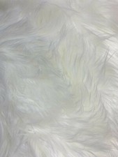 WHITE SHAGGY FAUX FAKE FUR FABRIC 58 in. Sold By The Yard