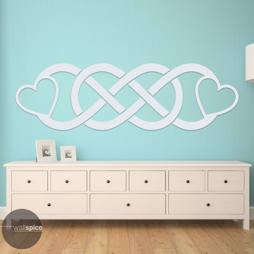 Calcomanía de pared de vinilo doble infinito con corazones Infinite Times Infinite - Imagen 3 de 4