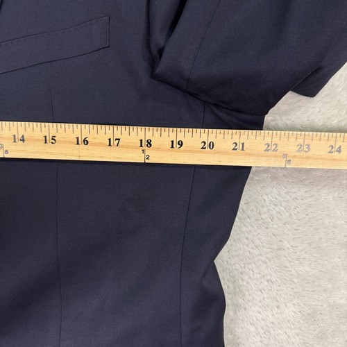 HUGO BOSS Blazer Jacket Mens 42R Navy Reda Super 100 Recent Modern Preppy EUC - Picture 10 of 13