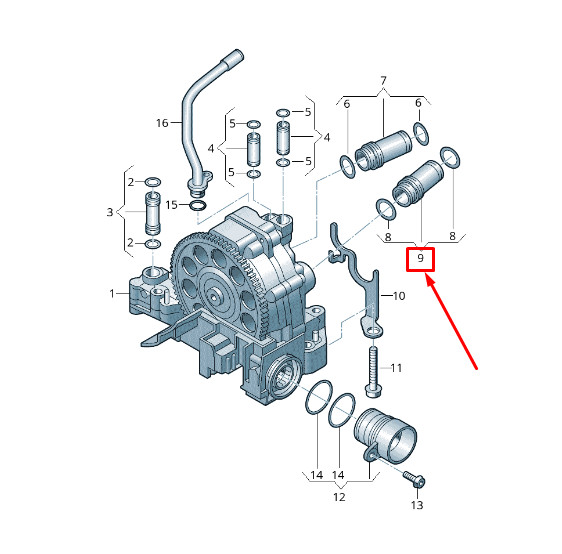 Tuyau d'alimentation d'huile moteur Audi R8 4S 0Bz115203B