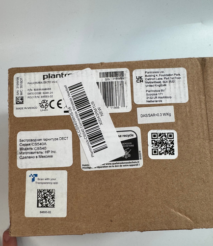 PLANTRONICS Poly CS540 Bezprzewodowy zestaw słuchawkowy DECT Czarny Nowy - Zdjęcie 4 z 4
