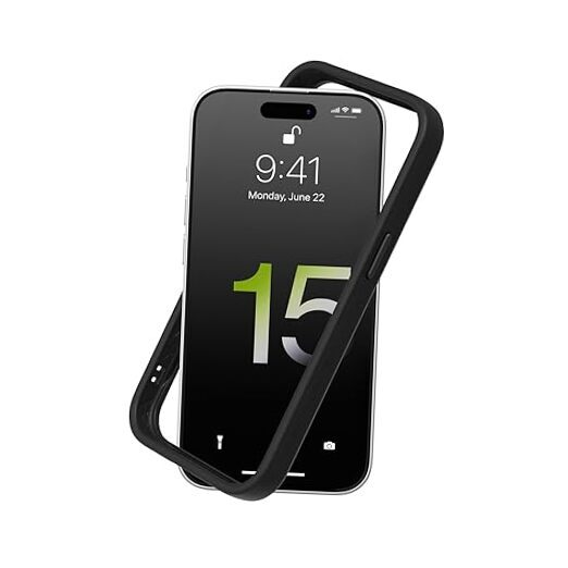 Bumper Case Compatible with [iPhone 15] | CrashGuard - Shock iPhone 15 - Black
