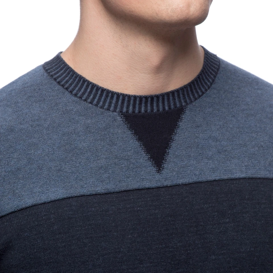 NUEVO Suéter Sudador Cullen C89MEN Azul Marino Combo M Trenzado Algodón Manga Larga F143200 Foto 3 de 4