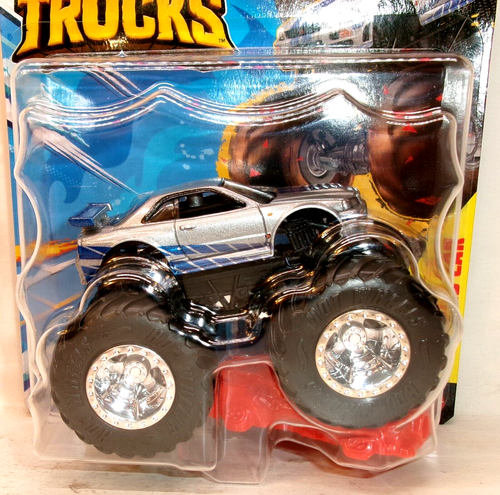 2024 HOT WHEELS 1:64 MONSTER TRUCKS SILVER NISSAN SKYLINE R34 FAST & FURIOUS - Picture 2 of 10