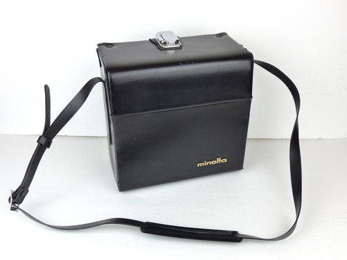 Minolta Japan Vintage Leatherette Camera Lens Case Velvet Interior Faux Leather - Picture 2 of 20