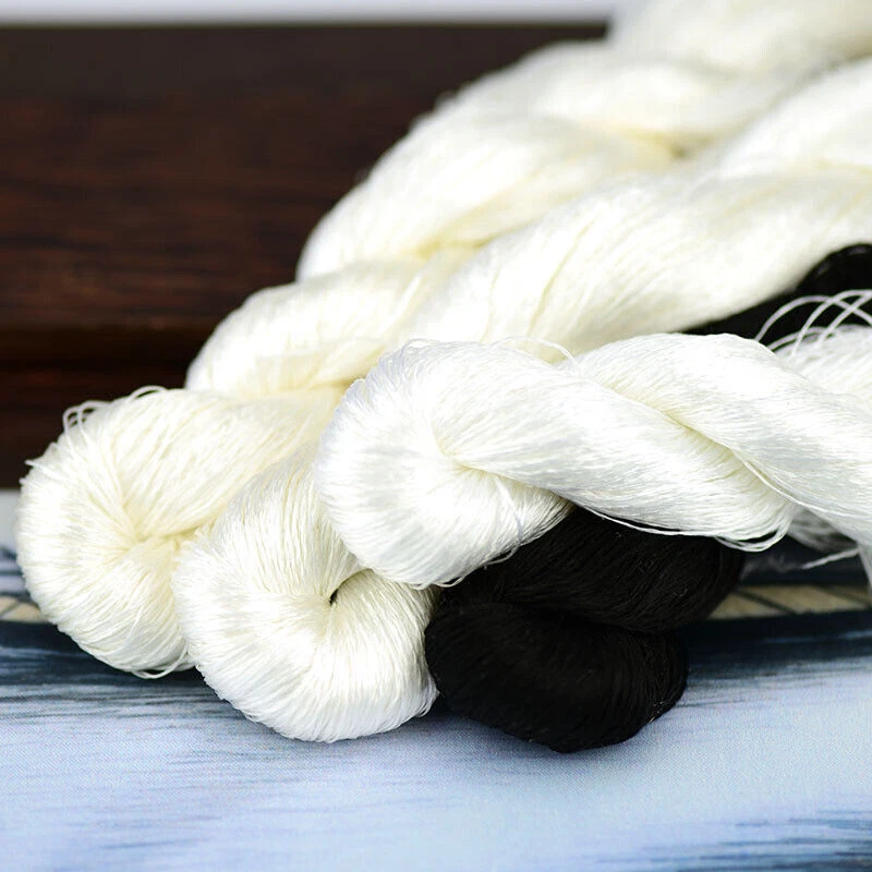 400m Mulberry Silk Thread Hand Embroidery Floss Cross Stitch Weaving Strings - Image 3 of 4