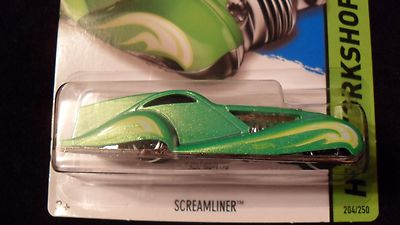 HW HOT WHEELS 2014 HW WORKSHOP #204 SCREAMLINER RACER HOTWHEELS GRN VHTF RARE