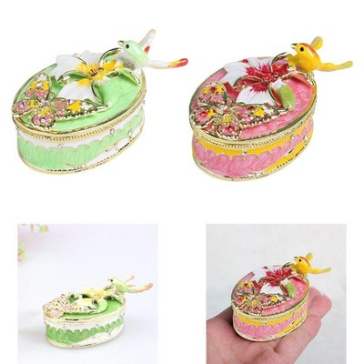 Emaillierte Schmuckschatulle Schmuck Aufbewahrungsbox Dekoration Deko Retro Stil