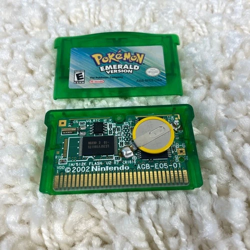 Pokemon Emerald (Nintendo Gameboy Advance, 2005) GBA Authentic New Battery Works