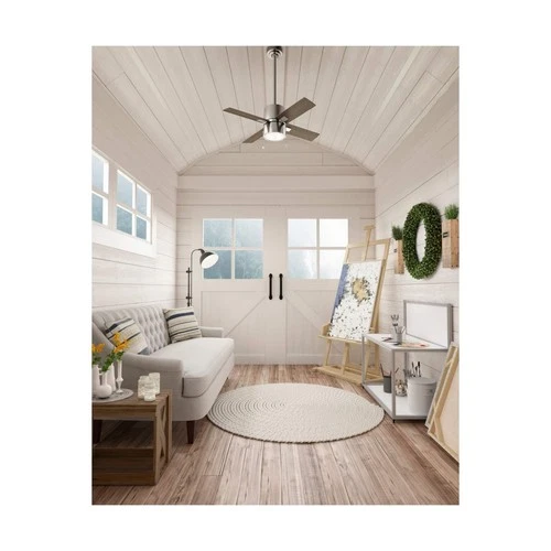 42 Inch Indoor Ceiling Fan with LED Light, Pull Chain, 4 Blades, Brushed Nickel - Picture 5 of 6