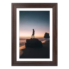 Golden State Art, 13x19 Picture Frame - Displays 13x19, Distressed Dark Brown