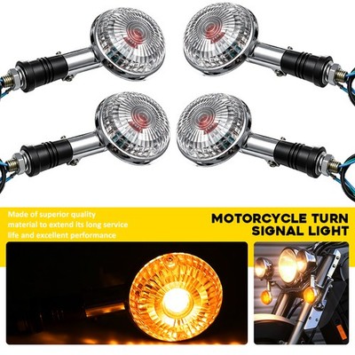 For Yamaha  Road Star 1600/1700 4PCS Turn Signal Light Clear Indicator Chrome