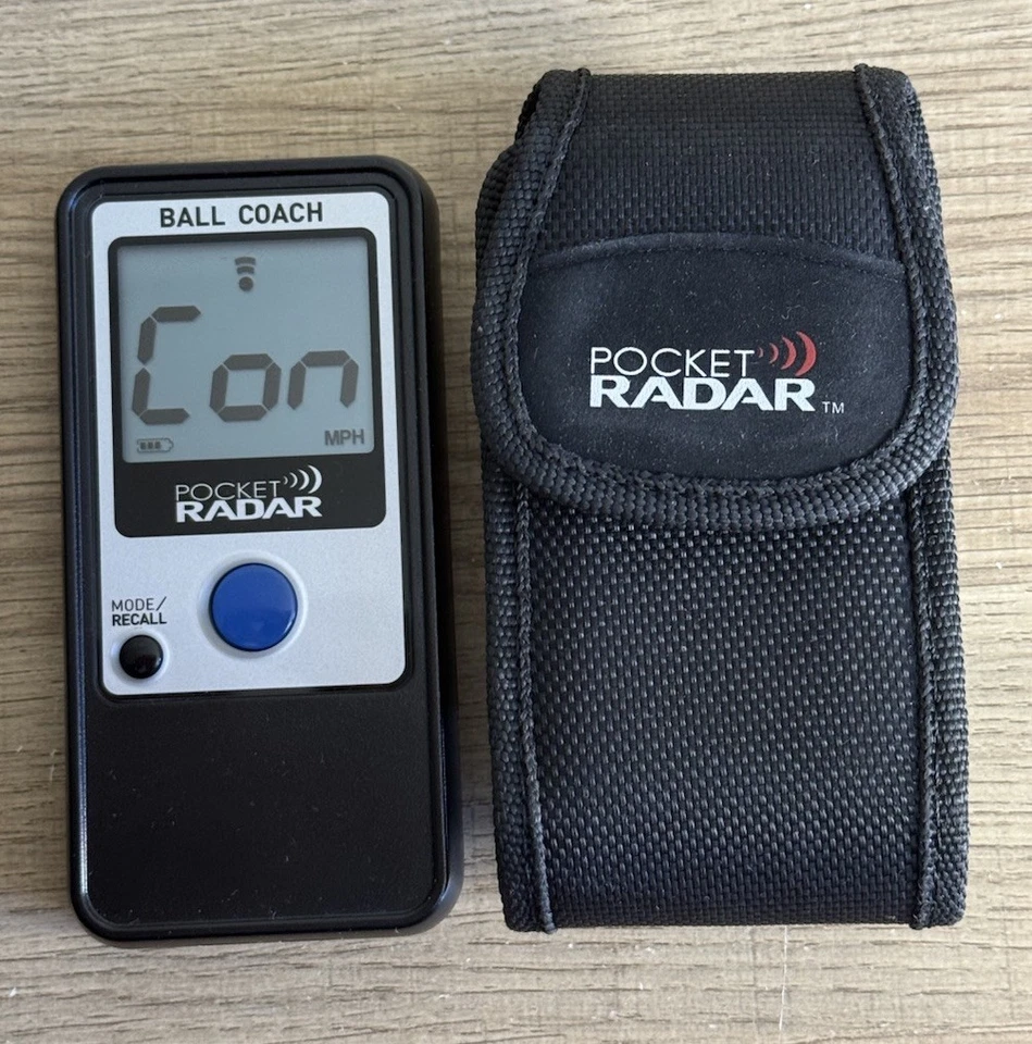 Bola de radar de bolso Coach PR1000-BC ferramenta de treinamento de velocidade com estojo – Funciona testado - Imagem 2 de 4