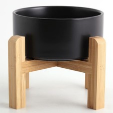 Petygooing Black Elevated/Raised Ceramic Dog Bowl for Small Breeds, Dog Food ...