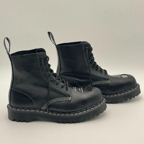 New Dr. Martens 1460 Pascal St Exposed Steel Toe Leather Boots Lace Up Combat 8 - Picture 3 of 12