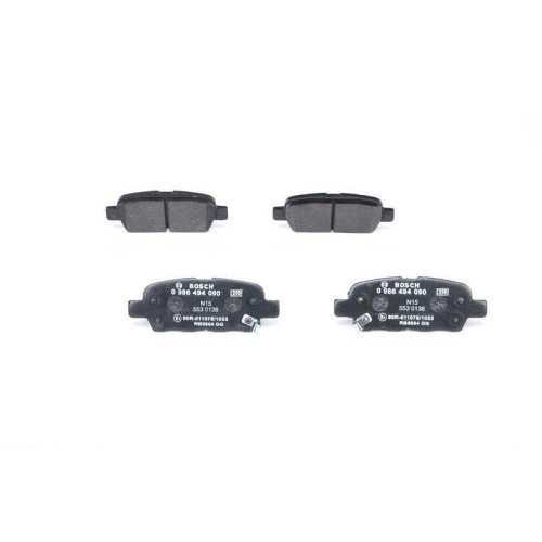 Plaquettes de frein Bosch 0986494090 pour Nissan Qashqai et Renault Kadjar
