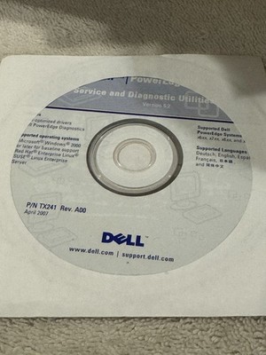 Dell PowerEdge Service & Diagnostic Utilities Version 5.2 - CD ONLY IN VERY GOOD