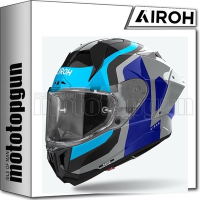 AIROH FULL FACE MOTORCYCLE HELMET GP800 GP8C19 COMPETITION BLUE RED GLOSS XS