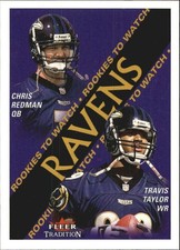 2000 Fleer Tradition #337 Chris Redman RC Travis Taylor RC Rookie Card. rookie card picture