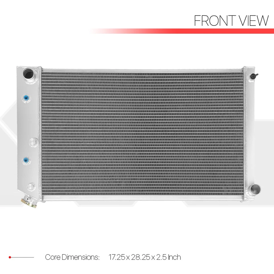 Radiador de alumínio desempenho 3 fileiras para caminhonete 72-90 Chevy Chevelle C/K - Imagem 3 de 4