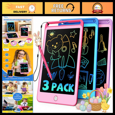 3 Pack LCD Writing Tablet for Kids - 8.5'' Doodle Board, Reusable Drawing Pad, La