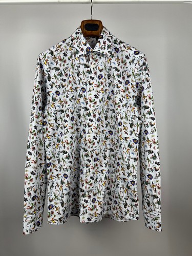 Eton Slim Floral Animal Print Shirt Luxury Cotton Designer Multicolor Size 42 16