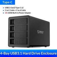 ORICO 4 Bay Hard Drive Enclosure Daisy Chain 10Gbps Type C HDD Docking Station