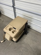 2011-2016 Ford F250 F350 Center Jump Seat Console Tan Cloth Storage 2011-2016 Ford F250 F350 Center Jump Seat Console Tan Cloth Storage