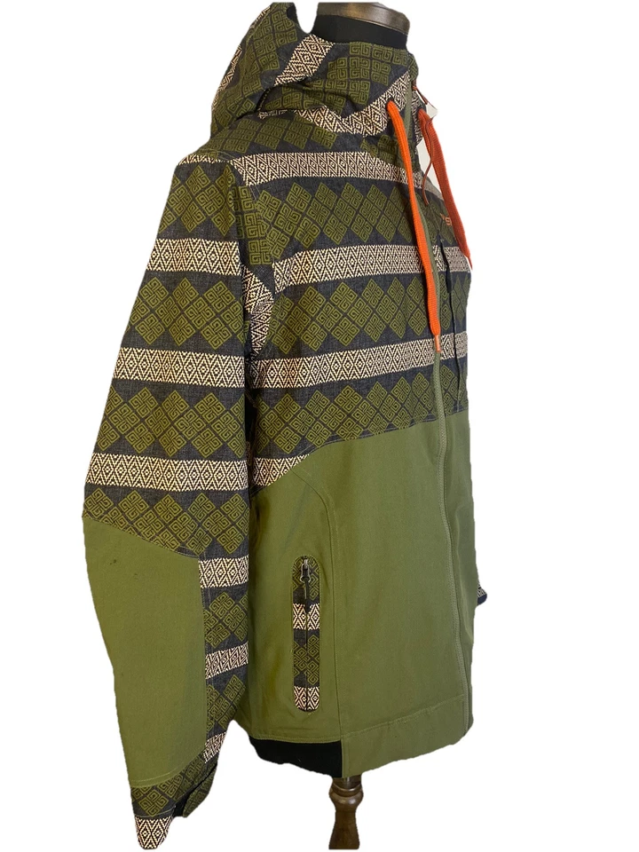 O'Neill Ropa Exterior de Nieve Chaqueta Cortafuegos Para Hombres Mediana Larga Estampado Azteca Con Capucha Foto 3 de 4