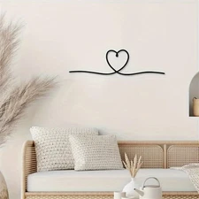 Love Heart Metal Wall Art Decor Wall Hanging for Home Living room Bedroom